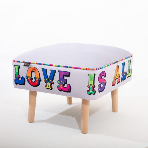 All You Need Is Love Slogan Stool